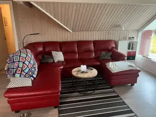 Læderhjørne sofa