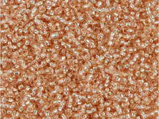 Rocaiperler, diam. 1,7 mm, str. 15/0, hulstr. 0,5-0,8 mm, fersken, 25g/ 1 pk.
