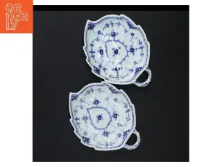 Royal Copenhagen blåmalet musselmalet bladfad sæt fra Royal Copenhagen (str. Ø 16xØ13 cm)