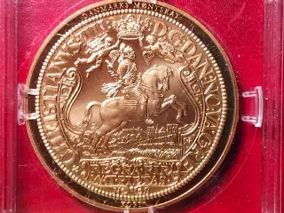 PORTUGALØSER 1591 Chr. IV Sølv 24 Karat Forgyldt