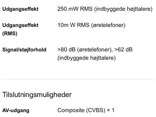 DVD til nakkestøtte i bilen