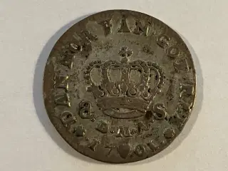 8 Skilling 1701 Danmark