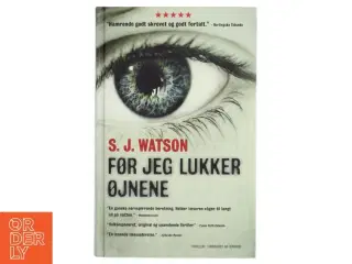 Før jeg lukker øjnene af S. J. Watson (Bog)