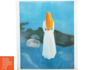 Billede af kvinde ved havet (str. 40 x 50 cm)