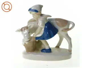 Malke pige i porcelæn (str. 11 x 6 x 13 cm)