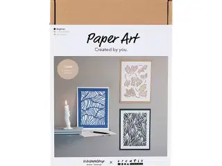 DIY Kit Papirkunst, Billeder til ophæng, off white, 1 pk.
