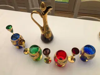 GULDBELAGT kaffe,Te,vin glas sæt