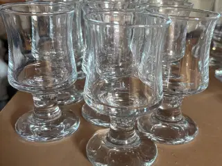 Holmegaard skibsglas rød og hvid