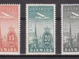 Danmark - Luftpostfrimærker, afa 216-20, ubrugte