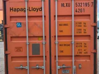 Står på Sjælland - 40 fods DC Container - ID: HLXU