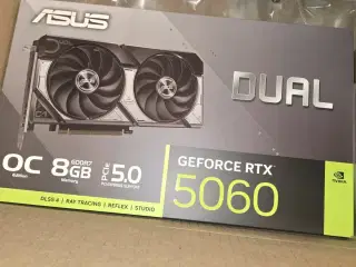 RTX 5060 8gb Asus Dual Uåbnet.