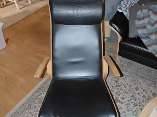 2 lænestol i læder 