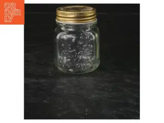 Lille glasbeholder med låg (str. 8,5x6 cm)