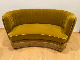 Retro velour sofa