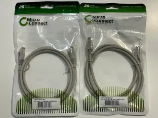 2 stk. 1,5m. Netværkskabel Micro Connect