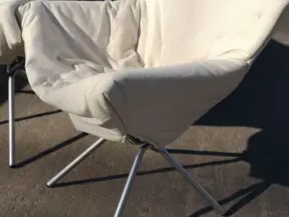 2 aluminiumklapstole med vaskbart betræk