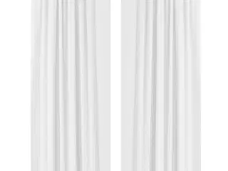 Mørklægningsgardiner 2 stk. dobbelt lag 140 x 245 cm hvid
