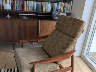 SJÆLDEN ARK ARNE VODDER HØJ TEAK DESIGN STOL