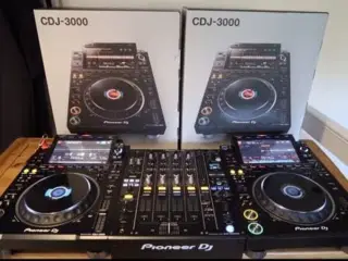 Pioneer CDJ 3000 + DJM 900 NXS2 opsætning + etui
