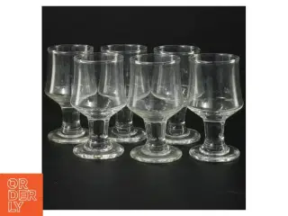 Sæt med 6 glas (str. Ø. 4,5 cm. længde. 9 cm)