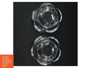 Glas lysestager (str. H 9,5 cm, ø 12 cm)