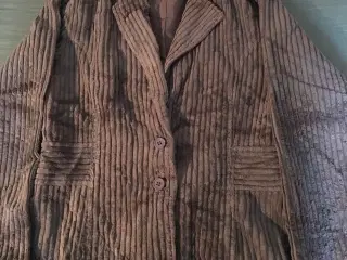 Mørkebrun corduroy jakke til salg