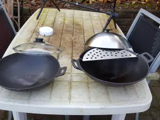 wok gryde støbe jern