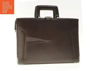 Brun dokumentmappe (str. 41x34x14 cm)