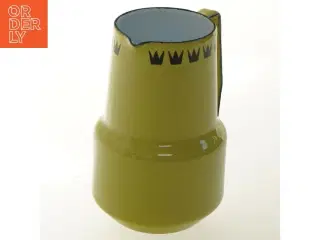 Lille grøn mælke kande med krone dekoration fra Dan Kok (str. 11 cm)