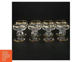 Gisselfeld likørglas med guldkant, fra Holmegaard (str. 1000)