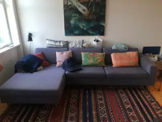 Sofa med Chaiselong gives bort