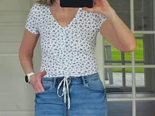 Top, Bluse, Overdel, , str. 34, Hvid