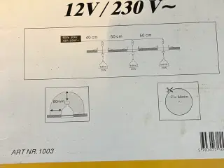 2 x 3 halogen spots