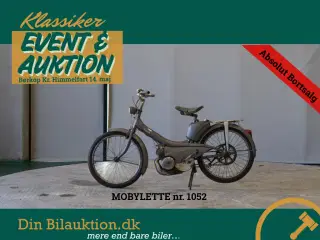 MOBYLETTE – ABSOLUT BORTSALG på auktion 14. maj