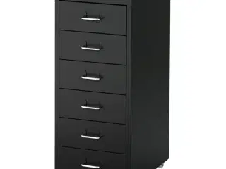 HELMER Skuffeelement med hjul, sort, 28x69 cm