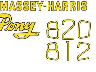 Massey Harris Pony11/812/820 dele-Klistermærker