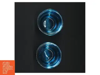 Blå/turtis  glasvasesæt (str. 7 x 8 cm)