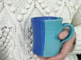 Keramikkrus, blå/turkis glasur, pr stk