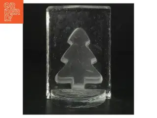 Håndlavet Glas dekoration med juletræsmotiv