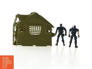 Legetøjs militærbunkersæt med figurer (str. 18 x 14 x 7)