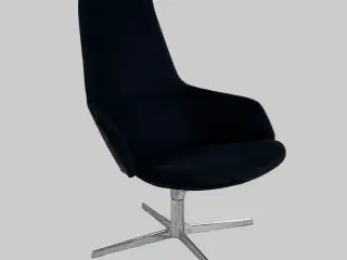 Arper Aston Loungestol – Sort/Krom Stel