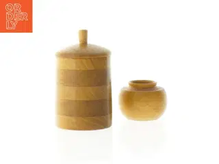 Træbeholdere med låg (str. 10 x 6 cm og 5 x 4 cm)