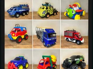 Blandede legetøjsbiler