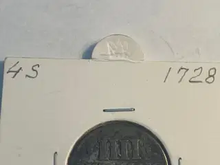 4 skilling 1728 Denmark