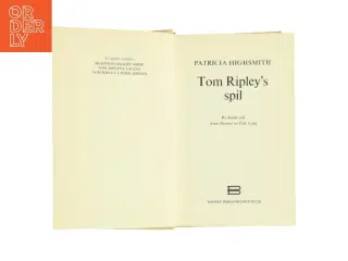 Tom Ripley&#39;s spil af Patricia Highsmith (Bog=