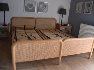dobbelt elevations seng + sideborde sæbebehandlet 