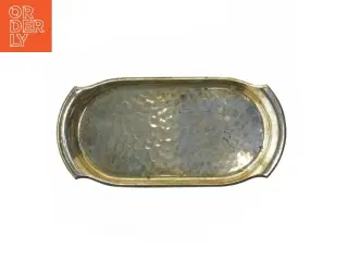 Messingbakke med struktureret overflade (str. 22,5x11 cm)
