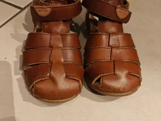 Cognac brune sandaler i flet 