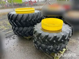 Tvillingehjul Alliance og Michelin 4 styk - med 8 klemmer