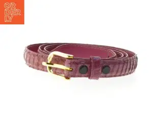 Læderbælte i pink (str. 94 cm)